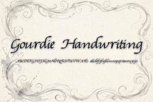 Related font Gourdie Handwriting