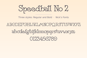 Related font Speedball No 2