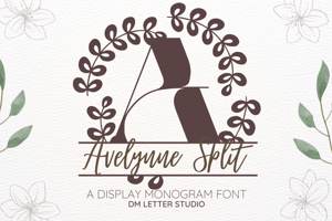 Related font Avelynne Split Monogram