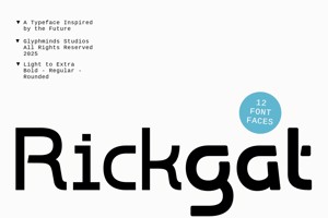 Rickgat – Futuristic Font Family