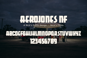 Related font Aerojones NF