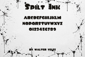Related font Spilt Ink
