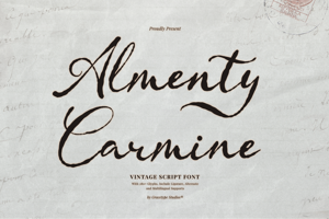 Related font Almenty Carmine