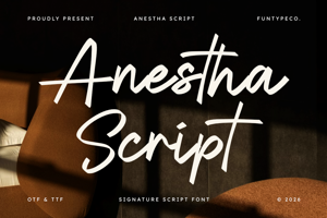 Related font Anestha Script
