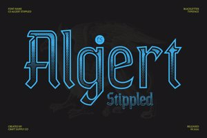 Related font CS Algert Stippled