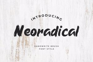 Related font Neoradical Brush Lettering