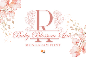 Baby Blossom Line Monogram
