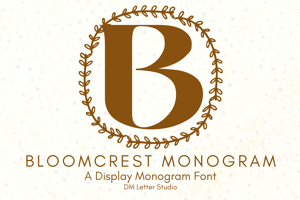 Related font Bloomcrest Monogram