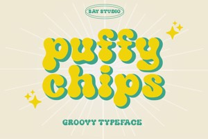 Related font Puffy chips