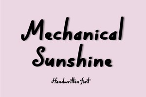 Related font Mechanical Sunshine