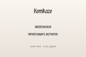 Related font Komikaze