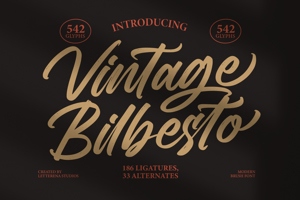 Related font Vintage Bilbesto VERSION