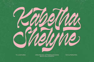 Related font Kabetha Shelyne VERSION