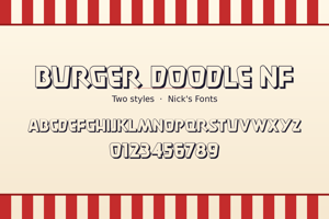 Related font Burger Doodle NF