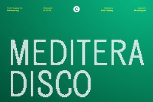 Related font Meditera Disco