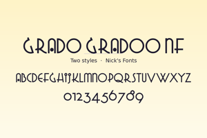 Related font Grado Gradoo NF