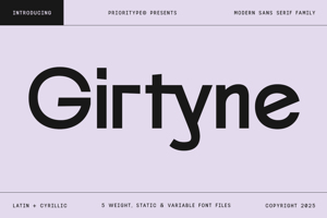 Related font Girtyne