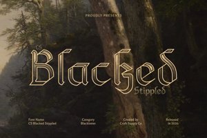 Related font CS Blacked Stippled