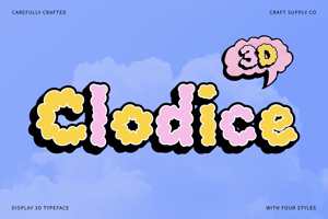 Related font Clodice 3D