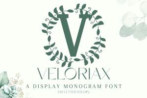 Related font Veloriax Monogram