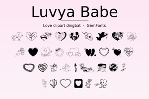 Related font Luvya Babe
