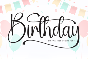 Related font Birthday