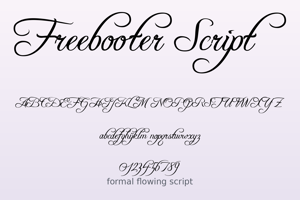Related font Freebooter Script