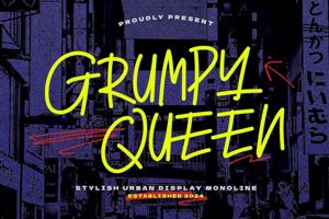 Related font Grumpy Queen