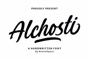 Related font Alchosti – A Handwritten Font
