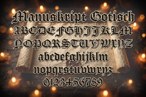 Related font Manuskript Gotisch