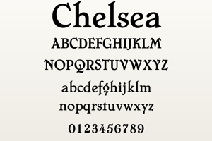 Related font Chelsea