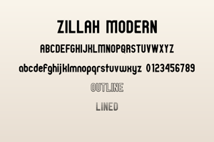 Related font Zillah Modern
