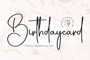 Related font Birthdaycard