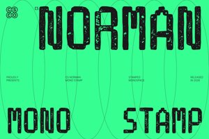 Related font CS Norman Mono Stamp