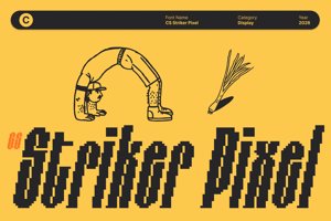 Related font CS Striker Pixel