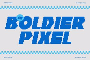 Related font CS Boldier Pixel