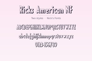 Related font Ricks American NF
