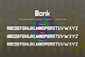 Related font Bonk