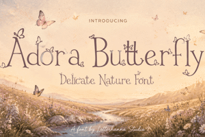 Related font Adora Butterfly