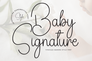 Related font Baby Signature