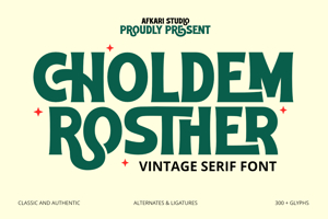 Related font Choldem Rosther