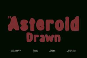 Related font CS Asteroid Drawn