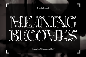 Related font MEANING BECOMES