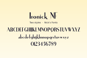 Related font Ironick NF