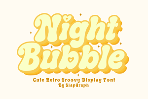 Related font Night Bubble