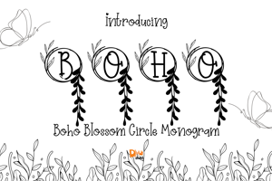 Related font Boho Blossom Circle Monogram