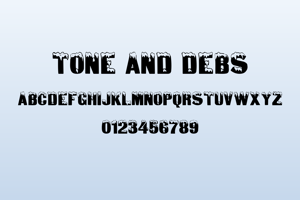 Related font Tone And Debs