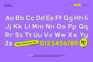 Related font TBJ Cota Sans Font Family