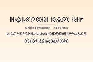 Related font Halcyon Days NF