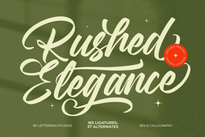 Related font Rushed Elegance VERSION